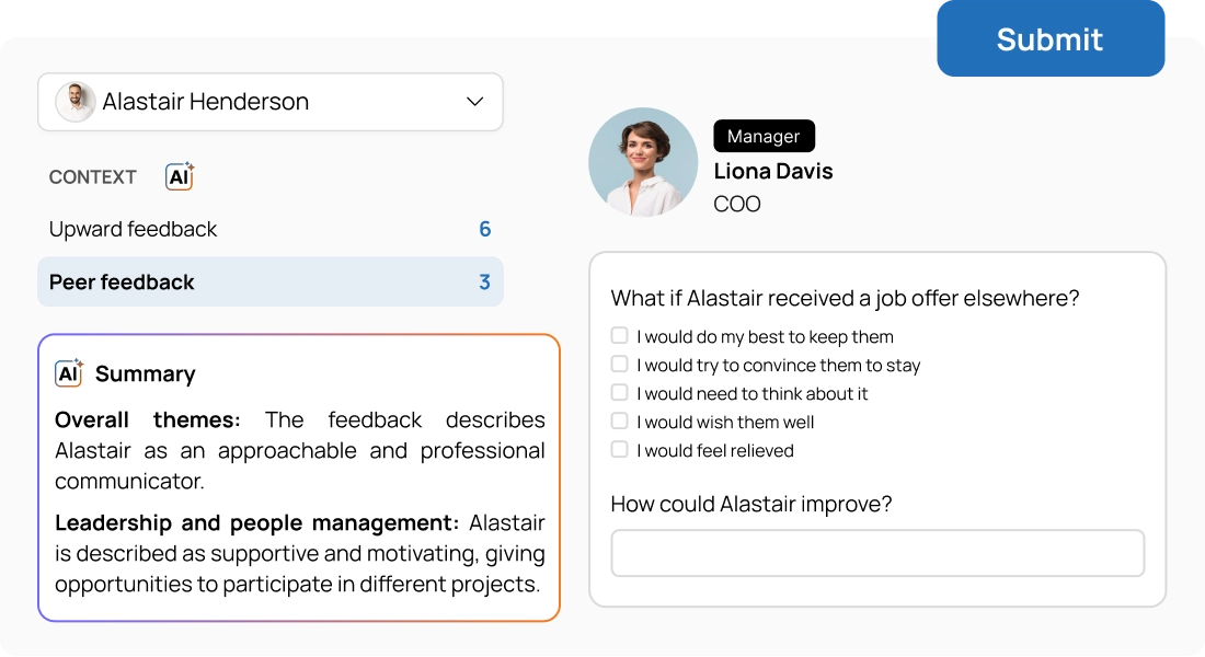 Get clear AI-powered feedback insights
