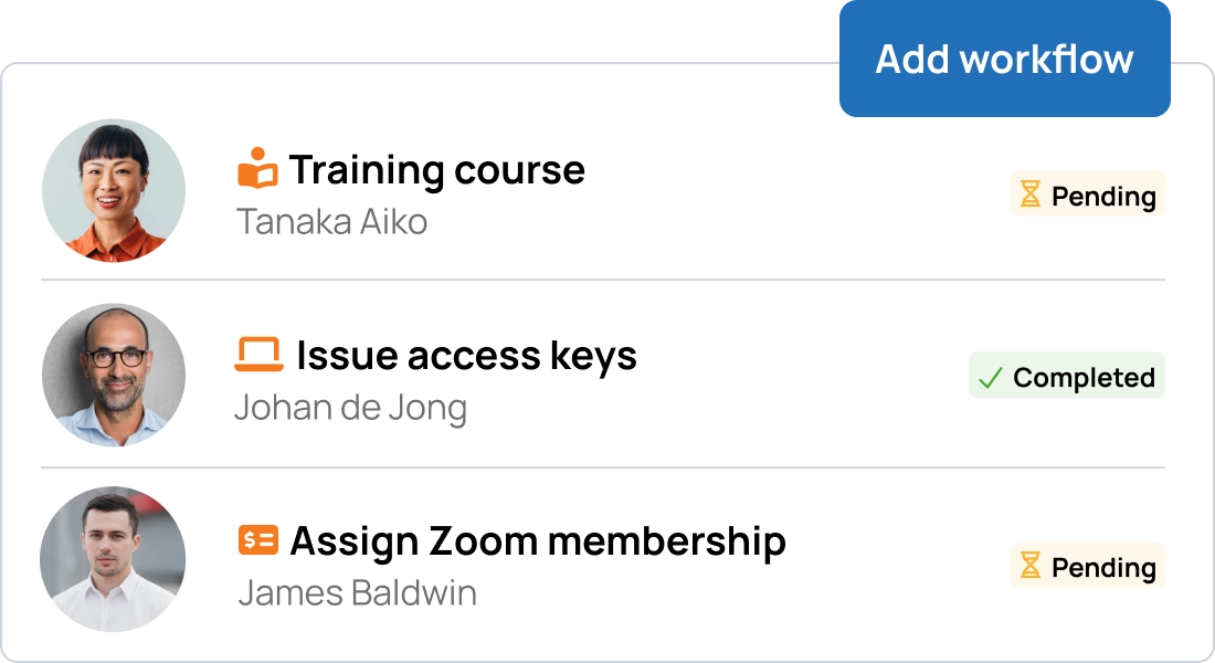 Hire, then automate onboarding