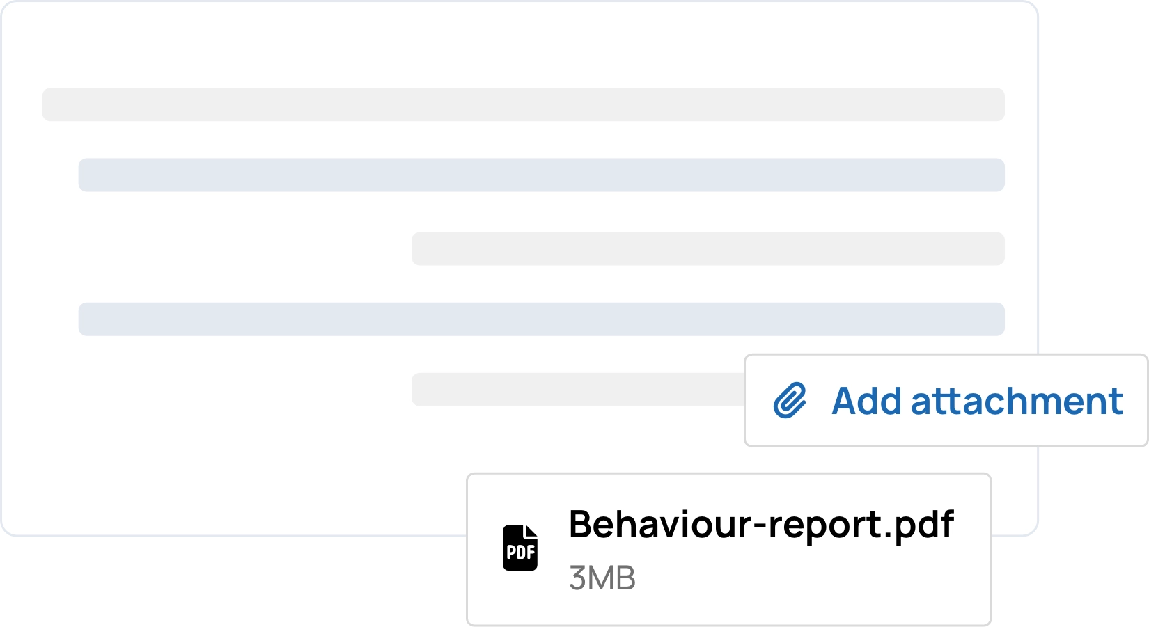 Enhance reports with supporting attachments