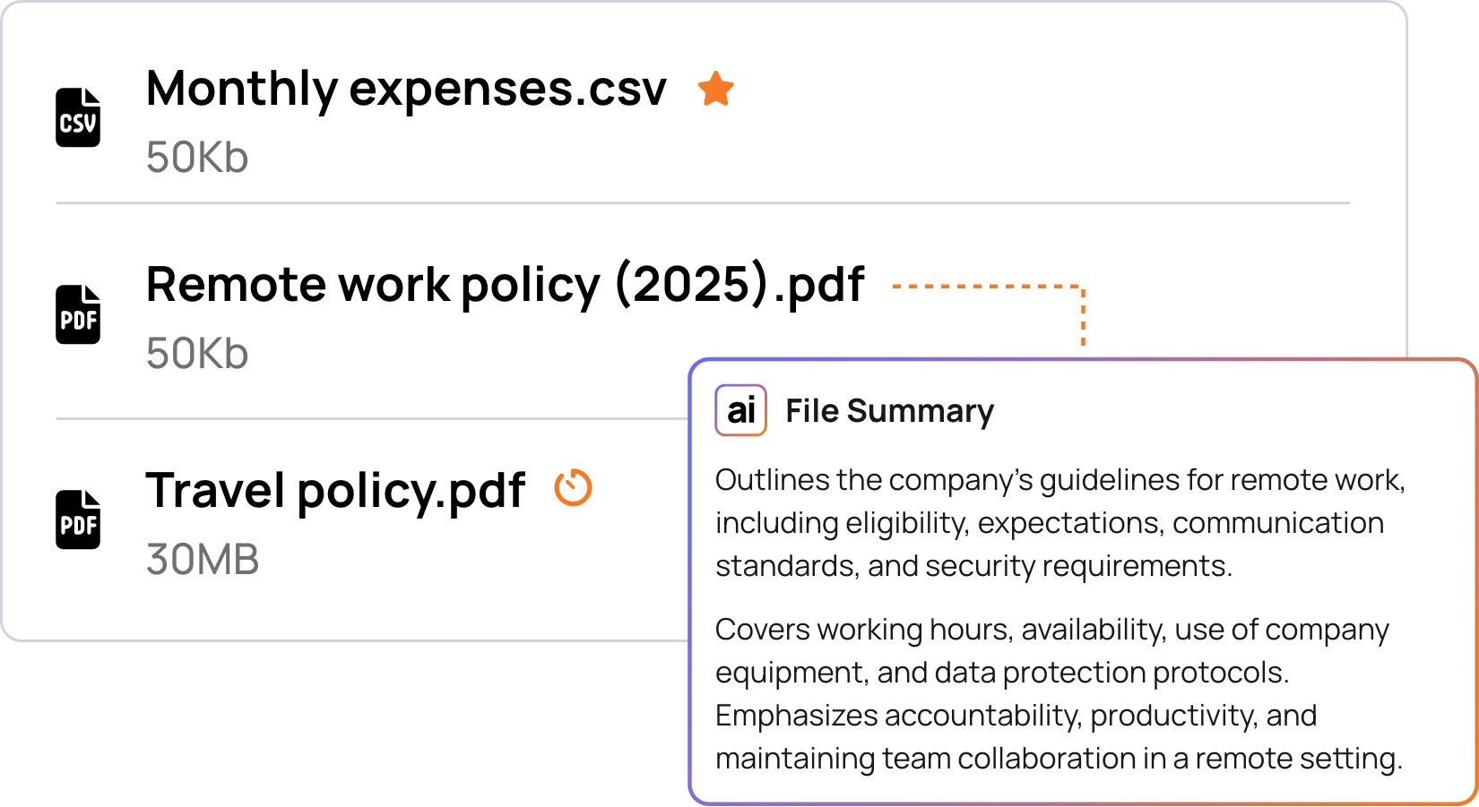 Document summaries