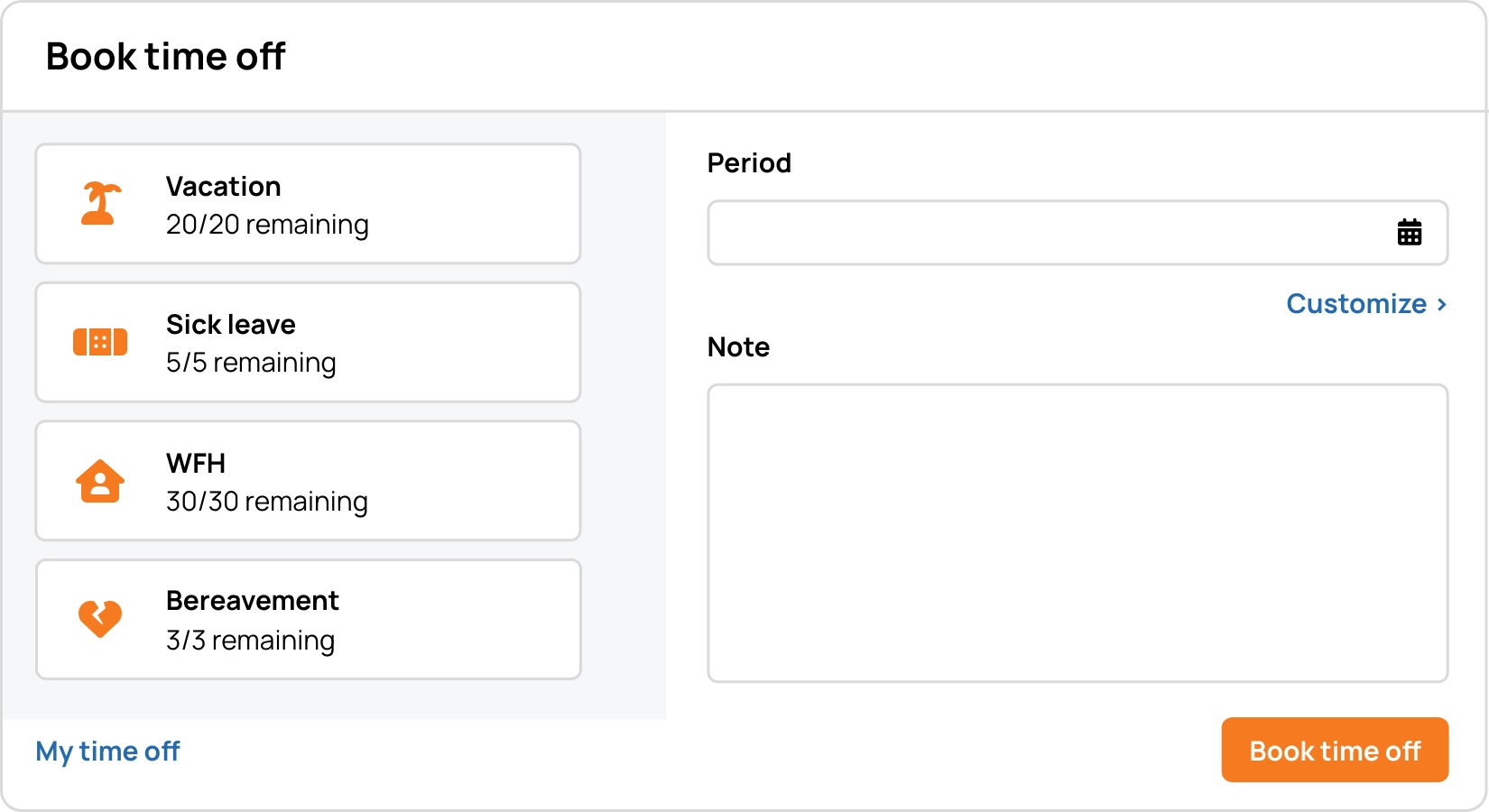 Remove leave tracking friction