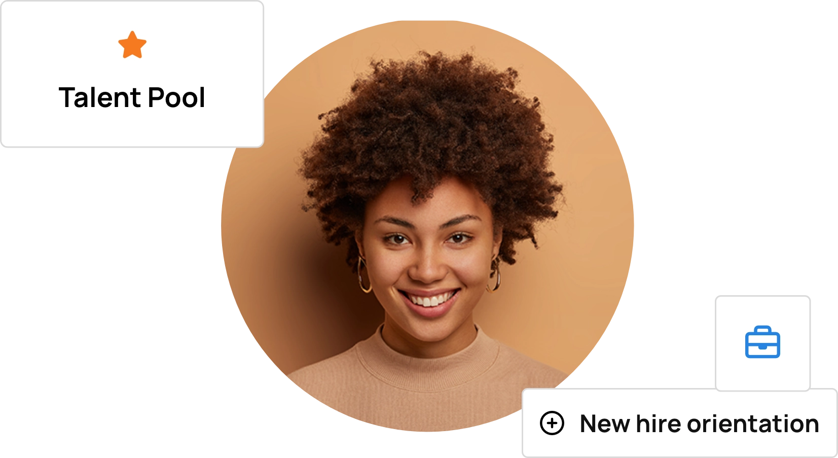 Track candidates and onboard new hires in one flow