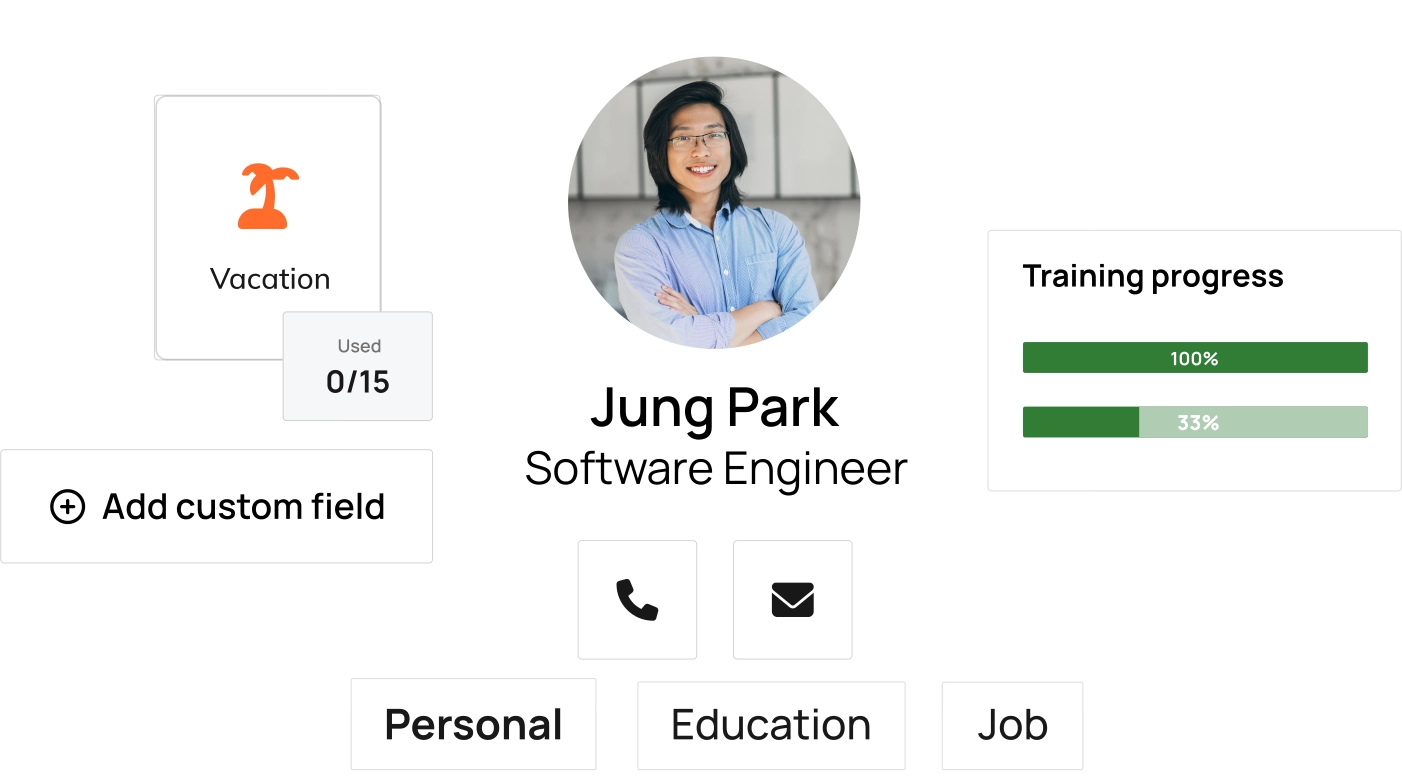 Customizable employee profiles