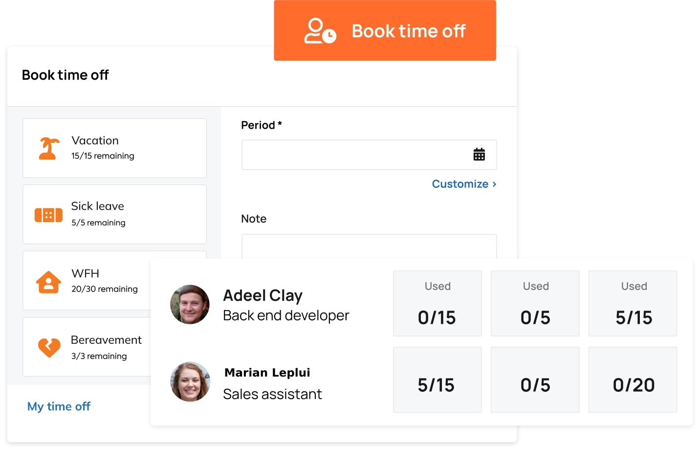 Custom time off policies
